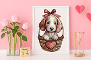 Watercolor Valentine Day Clipart, an Illustration by Canvas Craft (Thumbnail 5 of 6)