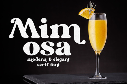 Mimosa - Modern Retro Typeface, a Sans Serif Font by HipFonts