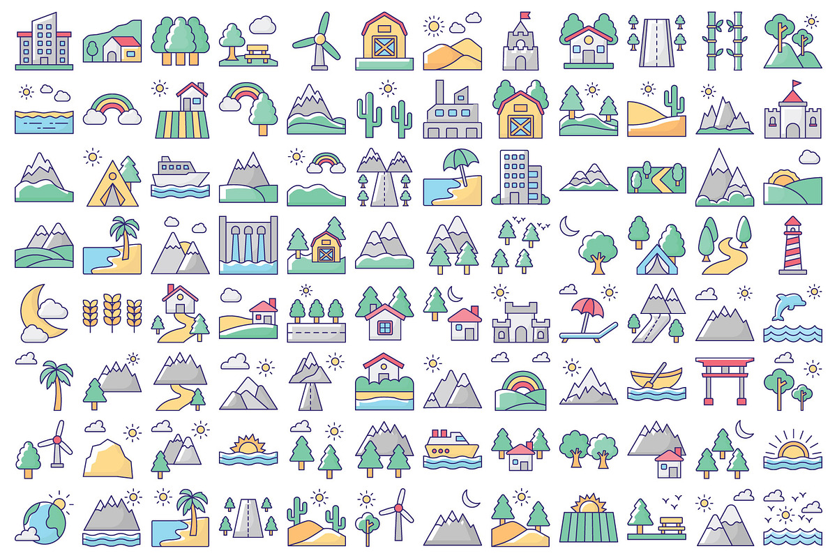 Nature and Landscape Icon Pack, an Icon by Vector Portal (Photo 2 of 5)