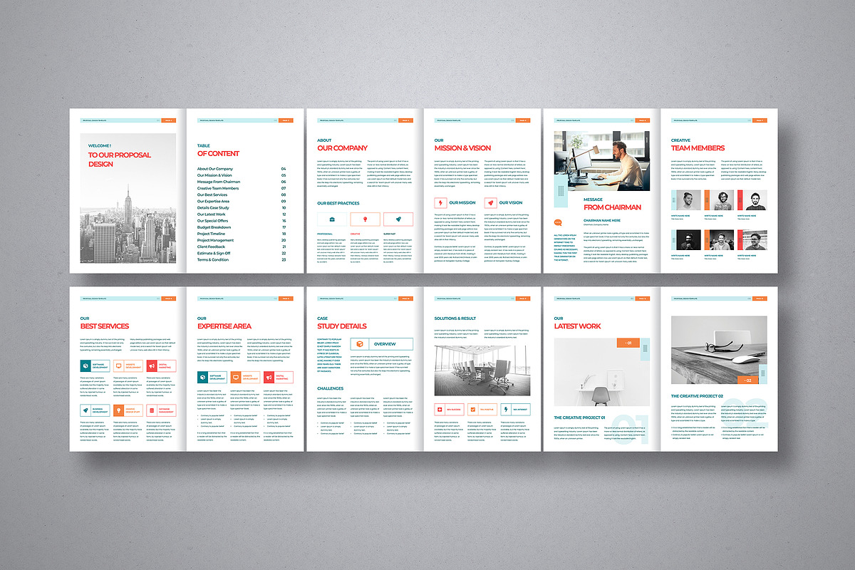 Proposal Design InDesign Template, a Brochure Template by mijli (Photo 4 of 5)