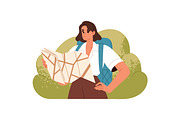 Tourists travel with map set, a Person Illustration by PaperTrident (Thumbnail 7 of 9)