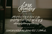 Lazy Monday - Modern Script, a Script Font by asdstudio (Thumbnail 6 of 9)