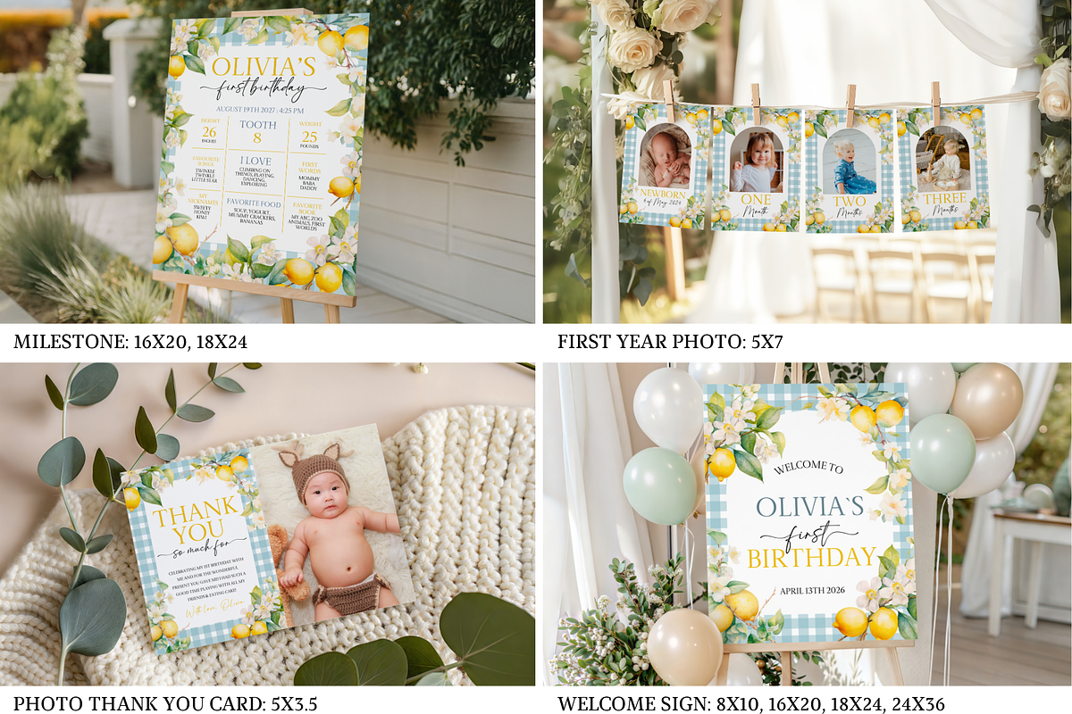 Main Squeeze Is One Birthday Bundle, a Templates & Theme by Digital_Mind (Photo 3 of 8)