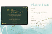 Canva *Elegant* Wedding Invitation, an Invitation Template by ElladesignCo (Thumbnail 1 of 5)