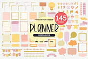 Stationery Set For Digital Planners, a Decorative Illustration by insemar (Thumbnail 1 of 7)