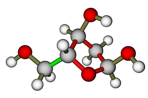 Deoxyribose, a precursor to DNA, a Healthcare Illustration by Leonid Andronov