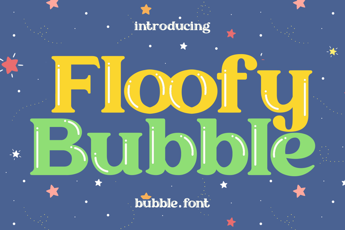 Floofy Bubble - Bubble Font, a Font by PutraCetol Studio (Photo 1 of 5)