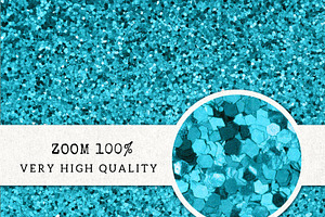 Turquoise Blue Glitter Texture Pack