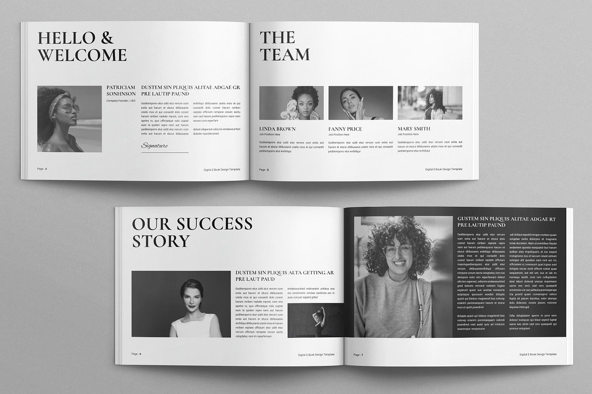 Digital Minimal Ebook Landscape, a Magazine Template by E-Type (Photo 3 of 8)