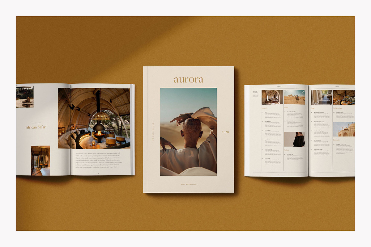 AURORA / Lifestyle Magazine Template, a Magazine Template by Circular (Photo 5 of 10)