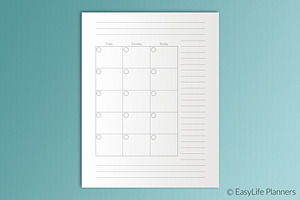 Monthly Planner 7x9 Printable