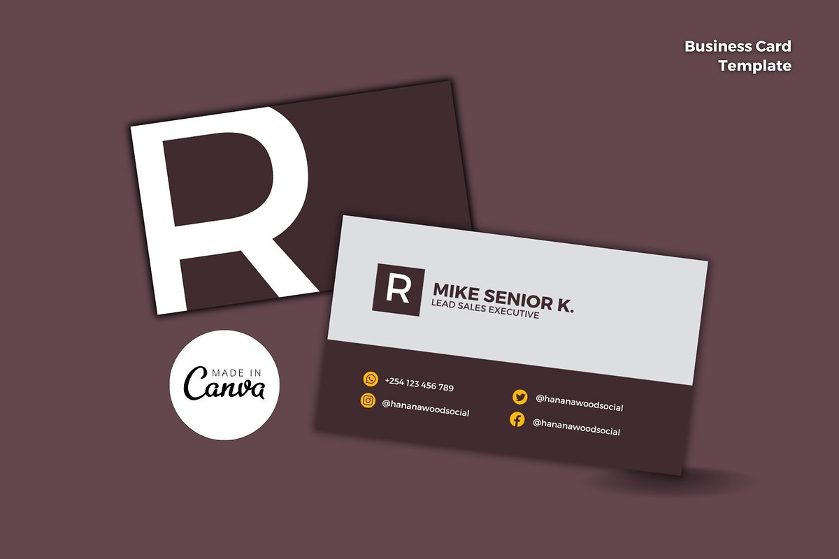 6 Business Card Templates Bundle, a Social Media Template by MK Creatives (Photo 3 of 8)