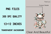 Whimsical Summer Cat Clipart, an Animal Illustration by SVGArt (Thumbnail 9 of 9)
