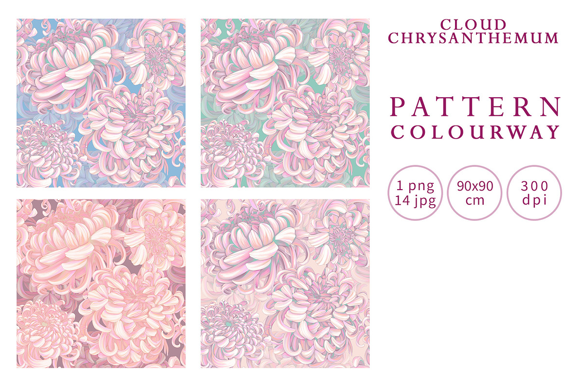 Pattern Cloud Chrysanthemum, a Pattern Graphic by Natalia0307 (Photo 2 of 13)