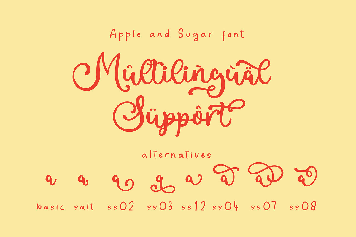 Apple and Sugar Font, a Script Font by etigletters (Photo 9 of 9)