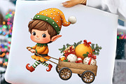 Whimsical Christmas Elf Clipart, an Illustration by Craft Nest (Thumbnail 8 of 11)