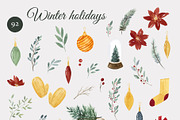 Watercolor WINTER HOLIDAYS, a Seasonal Illustration by LeriaArt watercolor (Thumbnail 4 of 16)