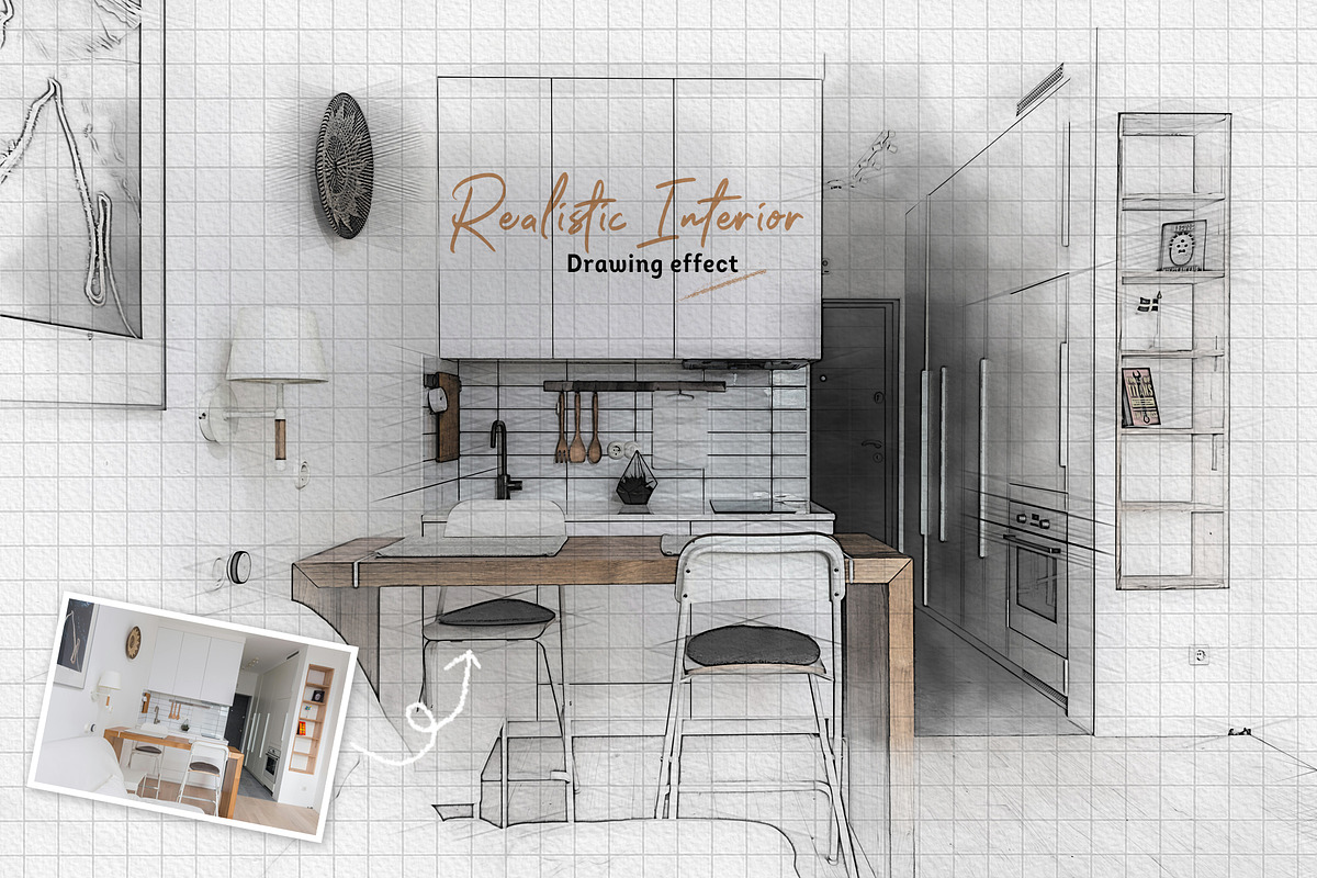 Architecture Sketch Photo Effect, a Brushes & More by zahidhossainalif (Photo 2 of 10)