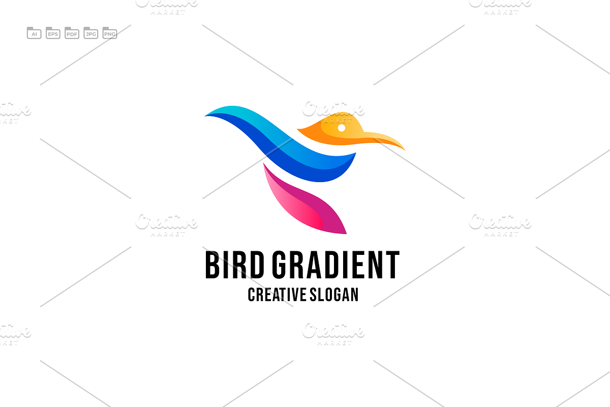 Bird Gradient Modern Logo Template, a Branding & Logo Template by EndR_ID (Photo 1 of 2)