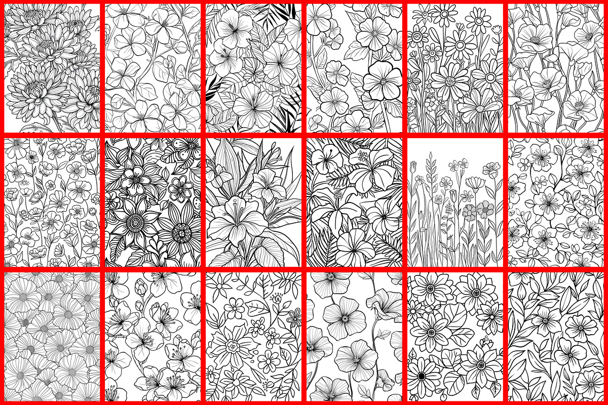 Doodles Flower Coloring Page, a Graphic by Forhadx5 (Photo 4 of 10)