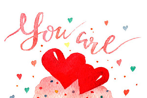 Valentines Day Lettering Card