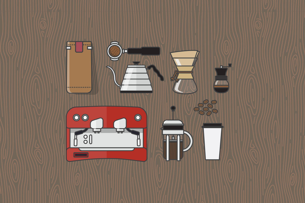 9 Coffee Elements  Part 1 + Bonus, an Object Graphic by Dustin Weeres (Photo 1 of 3)