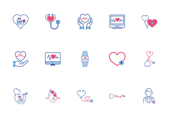 Heart Doctor Line Icon Set preview 2