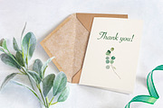 Greenery set, watercolor, gold line, a Decorative Illustration by mArtstore (Thumbnail 10 of 10)
