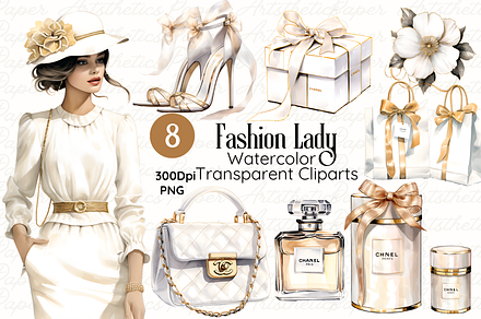 Fashion Clipart PNG Fashion Lady, a Decorative Illustration by Paper Artsthetics