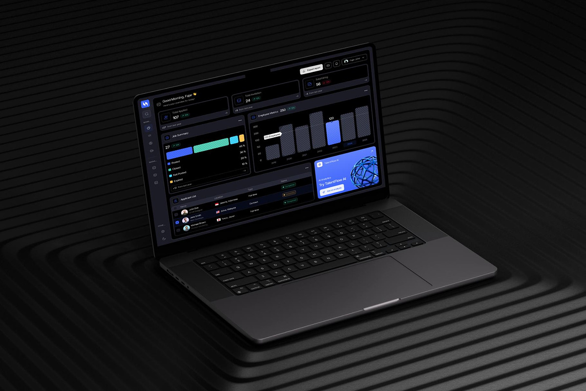 TalentFLow Hiring Talent Dashboard, an UI Kit Template by Creative Perspective (Photo 7 of 7)