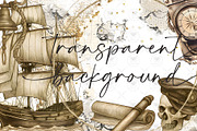 Vintage Sea Pirates clipart, an Illustration by BigCakeBee (Thumbnail 2 of 4)