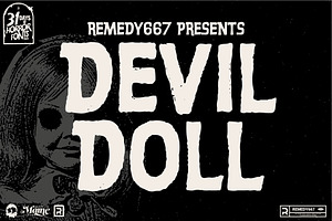 Devil Doll - Psychedelic Horror Font