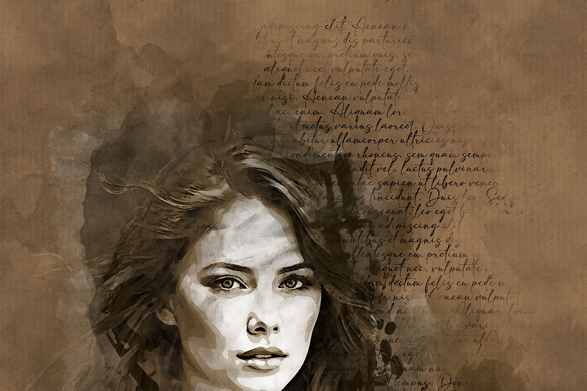 Mixed media art photo effect, an Action Add-On by MRI STUDIO (Photo 8 of 19)
