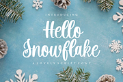 Hello Snowflake - Script Font, a Script Font by Fikryal Studio (Thumbnail 1 of 10)