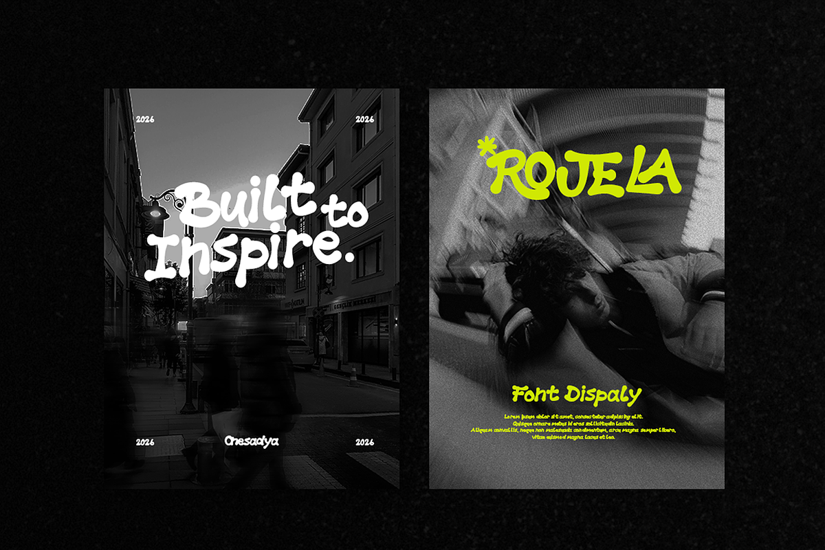 Rojela – Urban Display Font Typeface, a Sans Serif Font by ONESADYA (Photo 9 of 13)