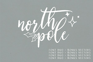 North Pole | A Holiday Font Duo, a Sans Serif Font by Jen Wagner Co