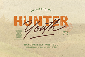 Hunter Youth - Vintage Font Duo