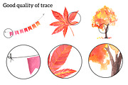 Big autumn set. Watercolor, an Object Illustration by Olga Bonitas (Thumbnail 6 of 6)