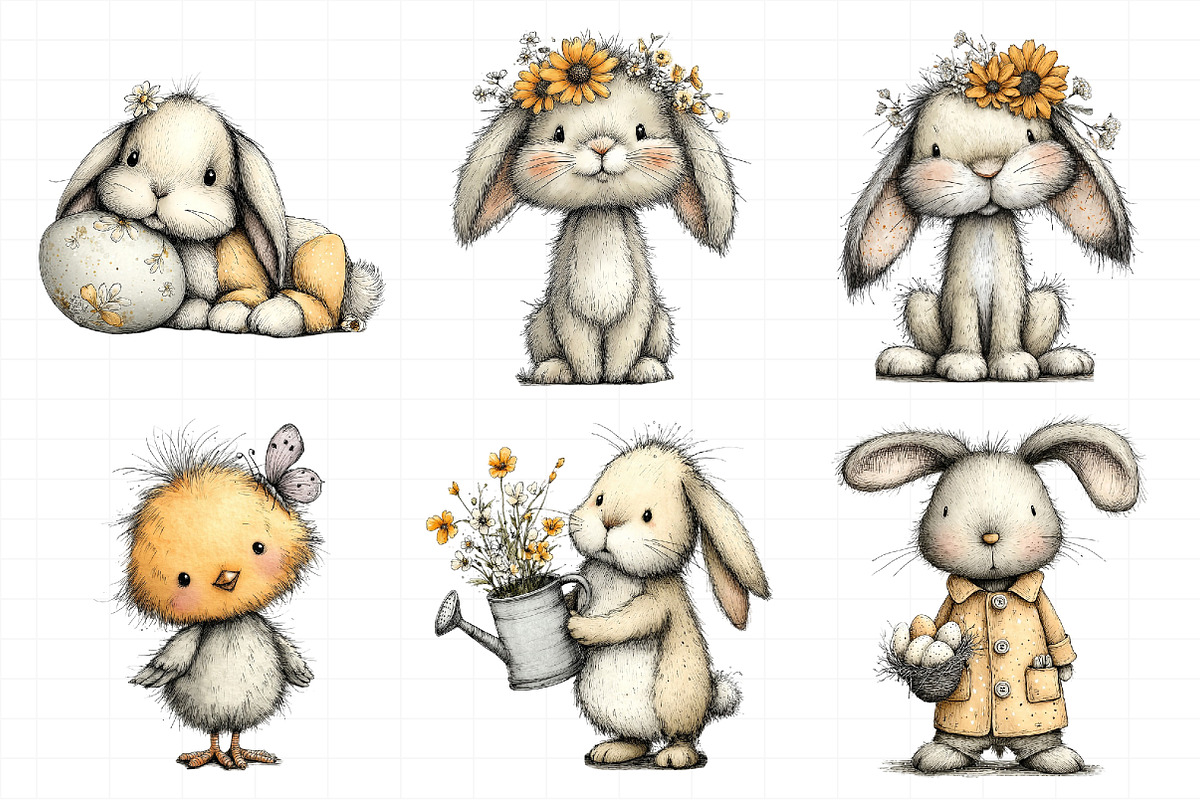 Easter Pink Bunny Clipart, an Illustration by Daily.Designs (Photo 7 of 8)