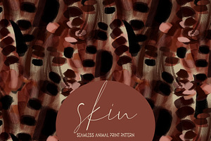Brushstroke animal print pattern