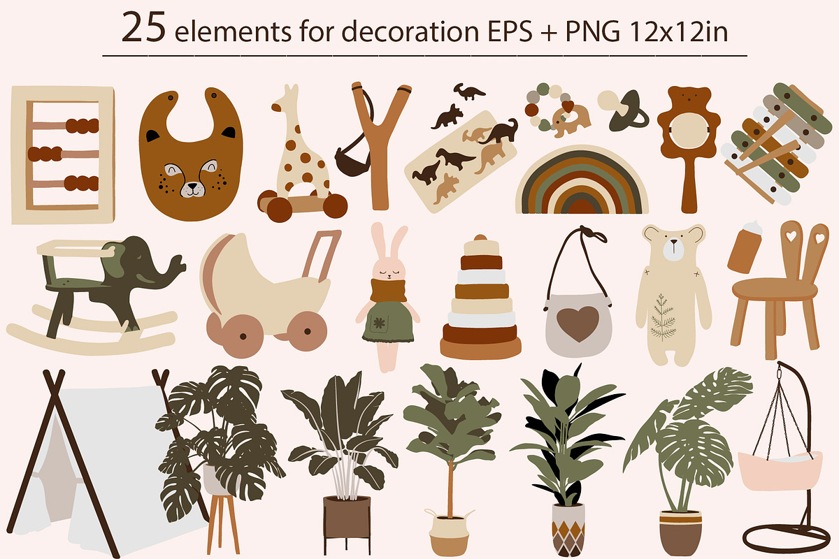Abstract Kids Collection, a Person Illustration by ApetekMarket (Photo 5 of 9)