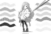 Procreate Manga Screentone Brushes, a Brush Add-On by DiBrush Studio (Thumbnail 3 of 5)
