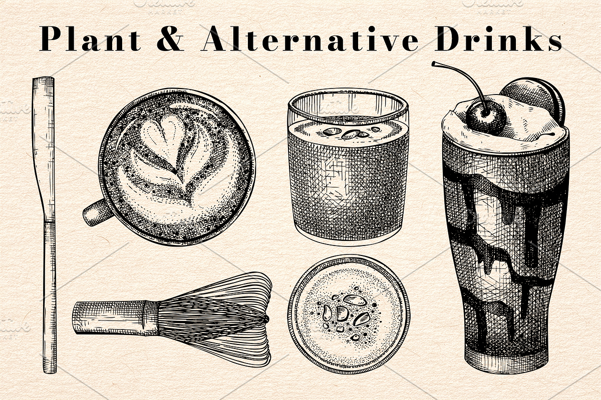 Drinks & Cocktail Menu Illustrations, a Food Illustration by Yevheniia (Photo 10 of 14)