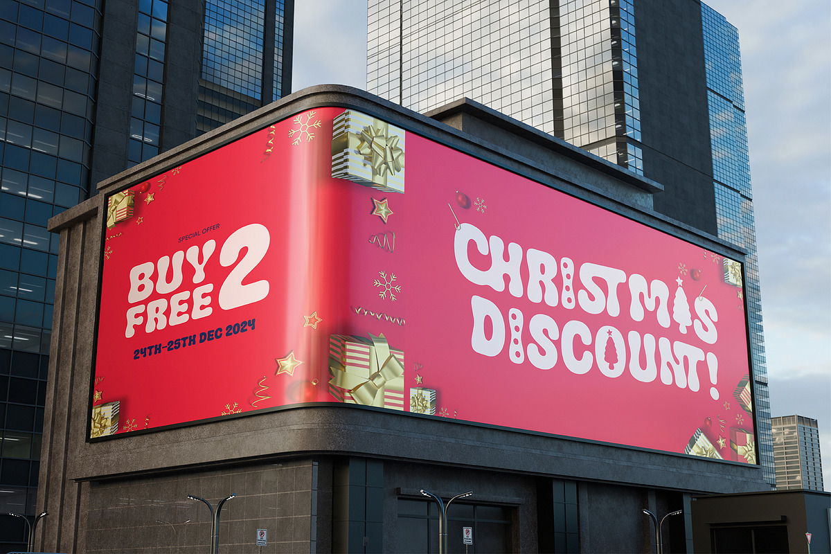 Christmas Statement – Bubble Font, a Sans Serif Font by Casloop Studio (Photo 3 of 9)