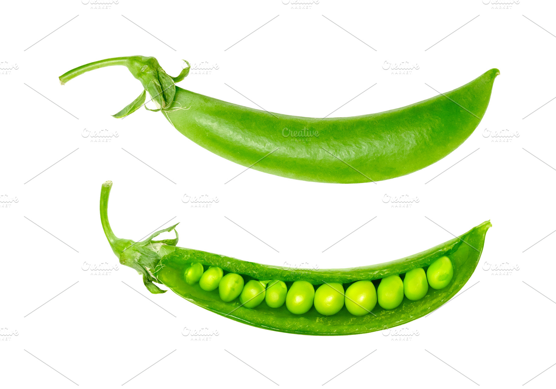 Green pea closeup isolated, a Food & Drink Photo by BOOCYS