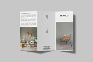 A4 Trifold Brochure Mockup