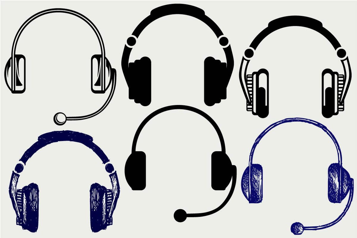 Headphones SVG, an Outline Icon by LineworkStock