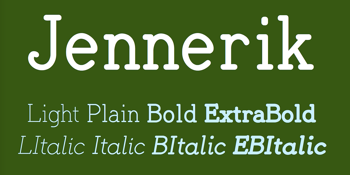 Jennerik, a Serif Font by Ingrimayne Type (Photo 1 of 9)