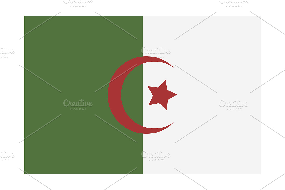 Algerian flag, an Illustration by Mark1987