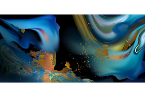 Abstract blue and yellow pattern on, a Texture Illustration by art PVP - market